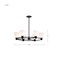 Nuvo Russel - 6 Light Chandelier - Matte Black with Satin White Glass 60/8027 - alternate 7